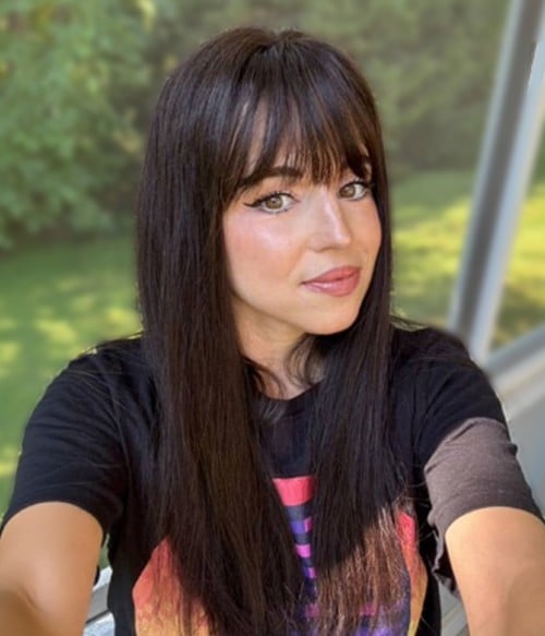 6"x6" Amber | Silk Top Human Hair Topper with Bangs