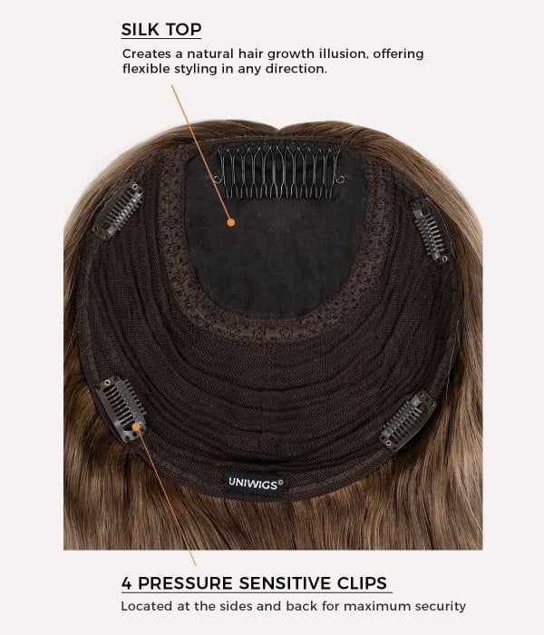 9” X 9” Savannah Silk Top Human Hair Topper