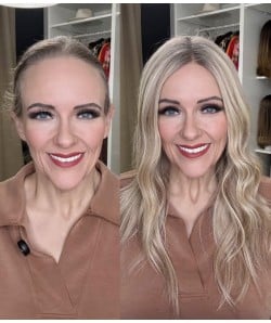 840R - Champagne Bliss with Light Ash Brown Roots