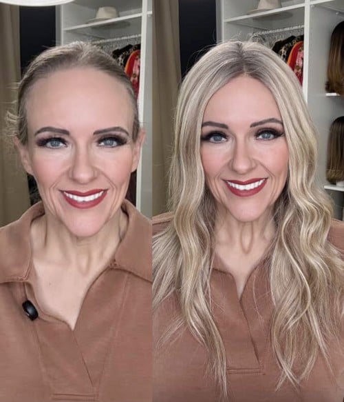 840R - Champagne Bliss with Light Ash Brown Roots