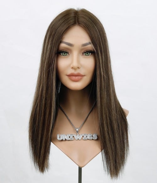 Sample Wig Style | Muted Cocoa Brown Human Hair Lace Front Wig| Final Sale