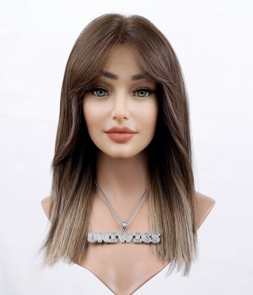 Sample Wig Style | Calver Brown Human Hair Lace Front Wig| Final Sale