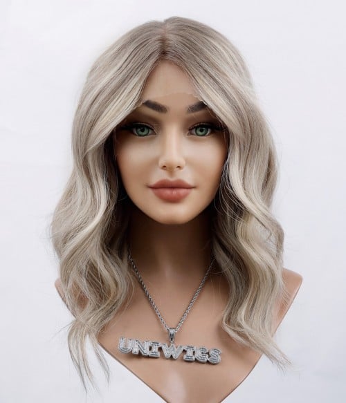 Sample Wig Style | Elver Ash Blonde Human Hair Lace Front Wig| Final Sale