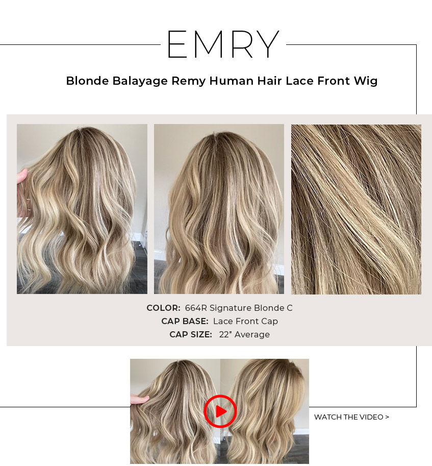 Emry | Blonde Balayage Remy Human Hair Lace Front Wig