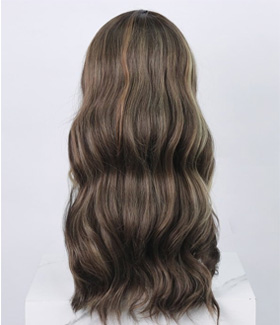 Brunette Balayage Long Wavy Lace Front Wig