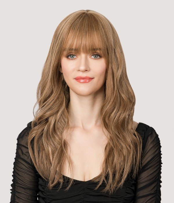 Mono Top Remy Human Hair Topper With Bangs
