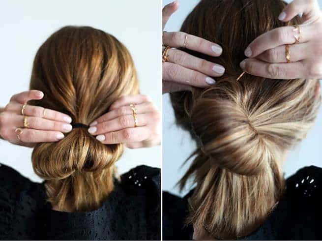 how to make a bun for short hair and hold it tight