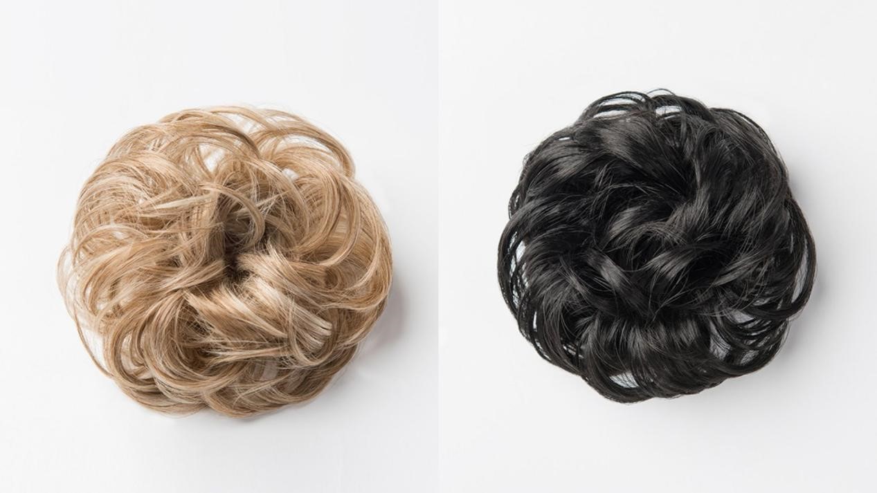 Playful Synthetic Hair Wrap Bun