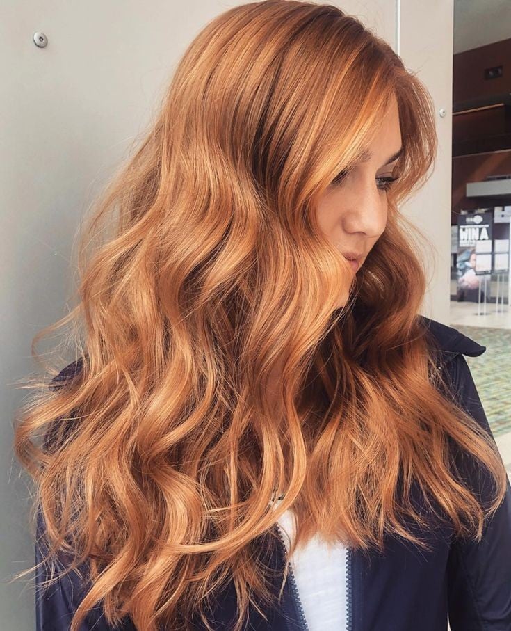 Strawberry blonde hair