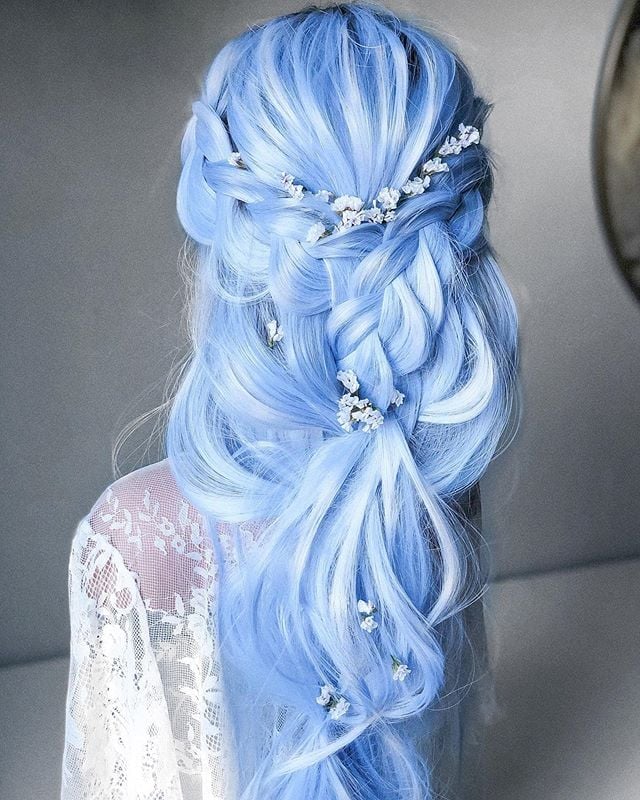 blue braid wigs