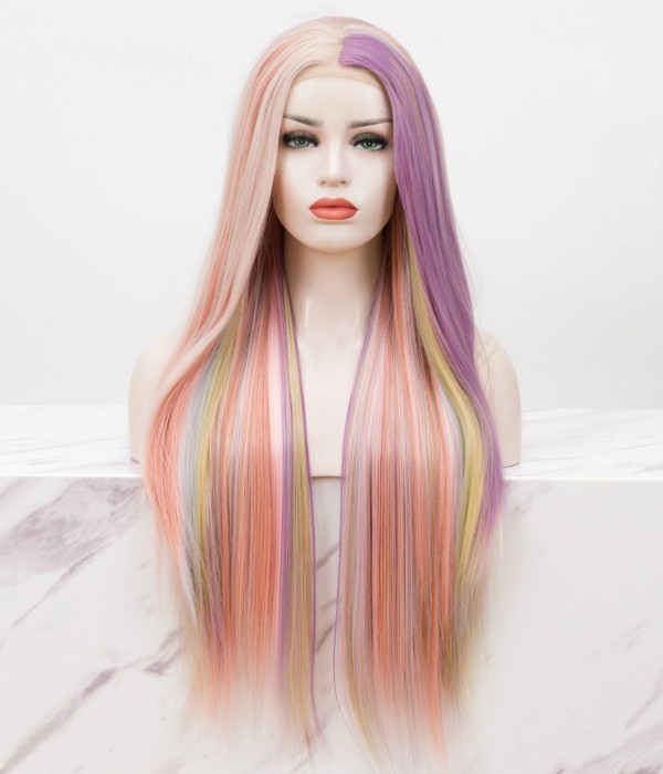 colorful-long-straight-lace-front-wig