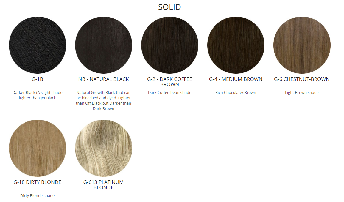 hair extensions solid colors