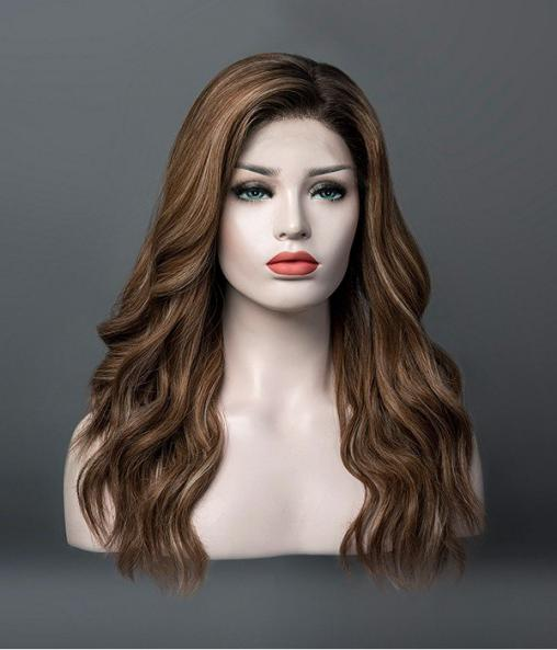 Brunette Balayage Remy Human Hair Wig | Lace Front