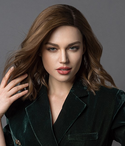 ZARA | LAYERED BOB BRUNETTE BALAYAGE REMY HUMAN HAIR MONO TOP WIG | LACE FRONT
