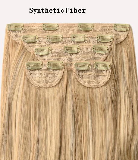 5 Pieces Classic Clip-in Synthetic extensions