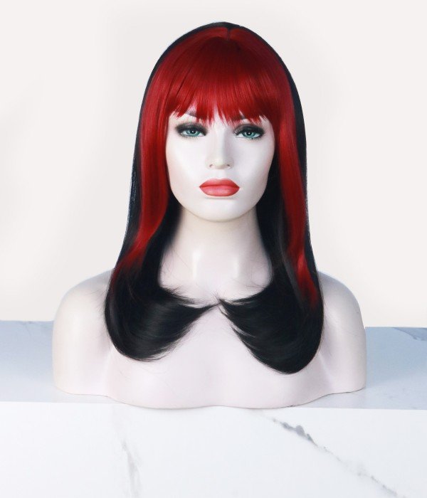 red-chuncky-highlight-straight-synthetic-wig-with-bangs
