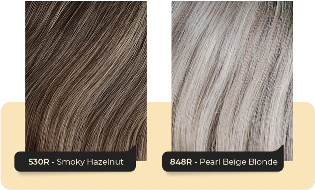 530R - Smoky Hazelnut & 848R - Pearl Beige Blonde