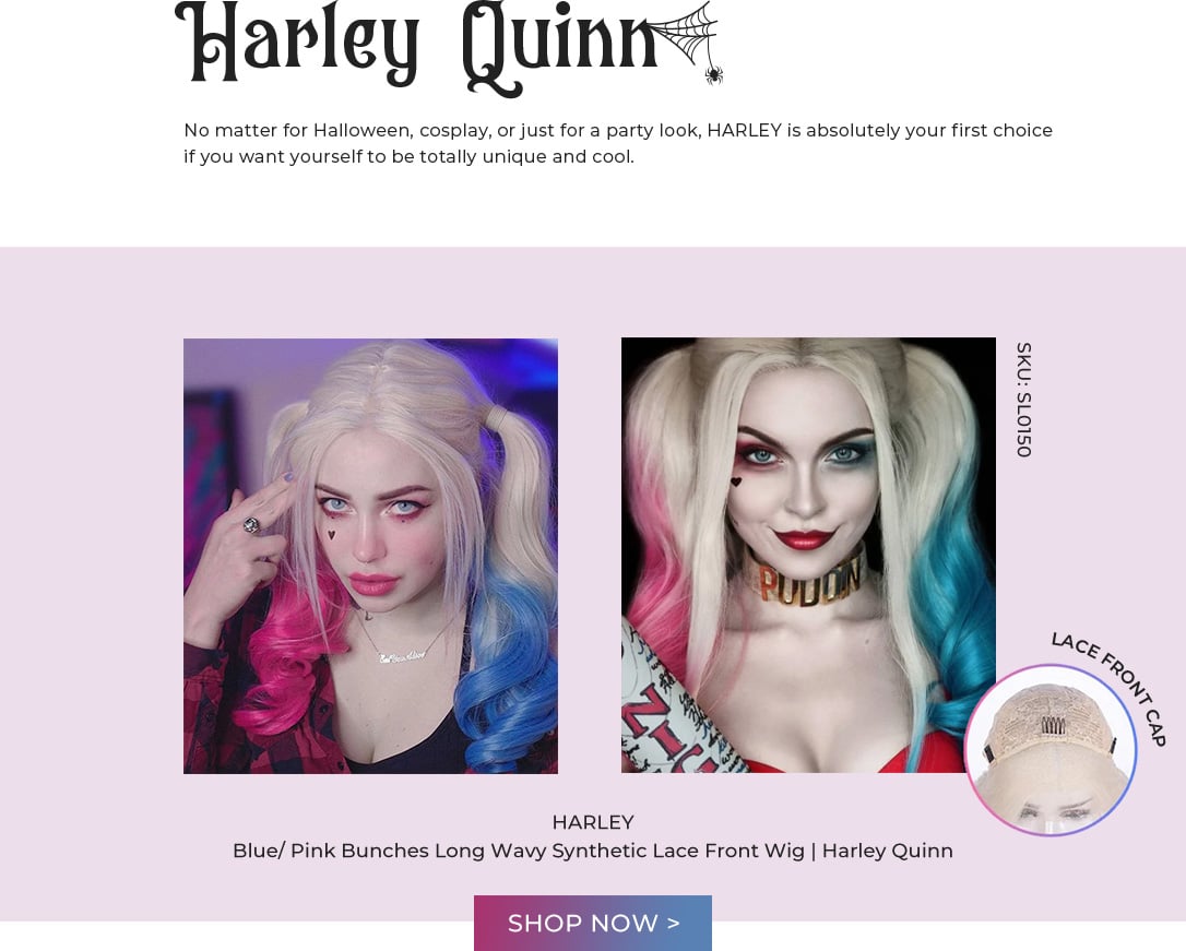 Harley Blue Pink Bunches Long Wavy Synthetic Lace Front Wig | Harley QuinzelHarley Blue Pink Bunches Long Wavy Synthetic Lace Front Wig | Harley Quinzel Harley | Blue/ Pink Bunches Long Wavy Synthetic Lace Front Wig | Harley Quinn
