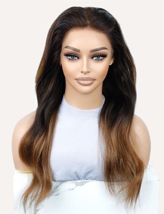 Jamila Ombre Naturally Straight 13” x 6” Lace Front Human Hair Wig WB2306