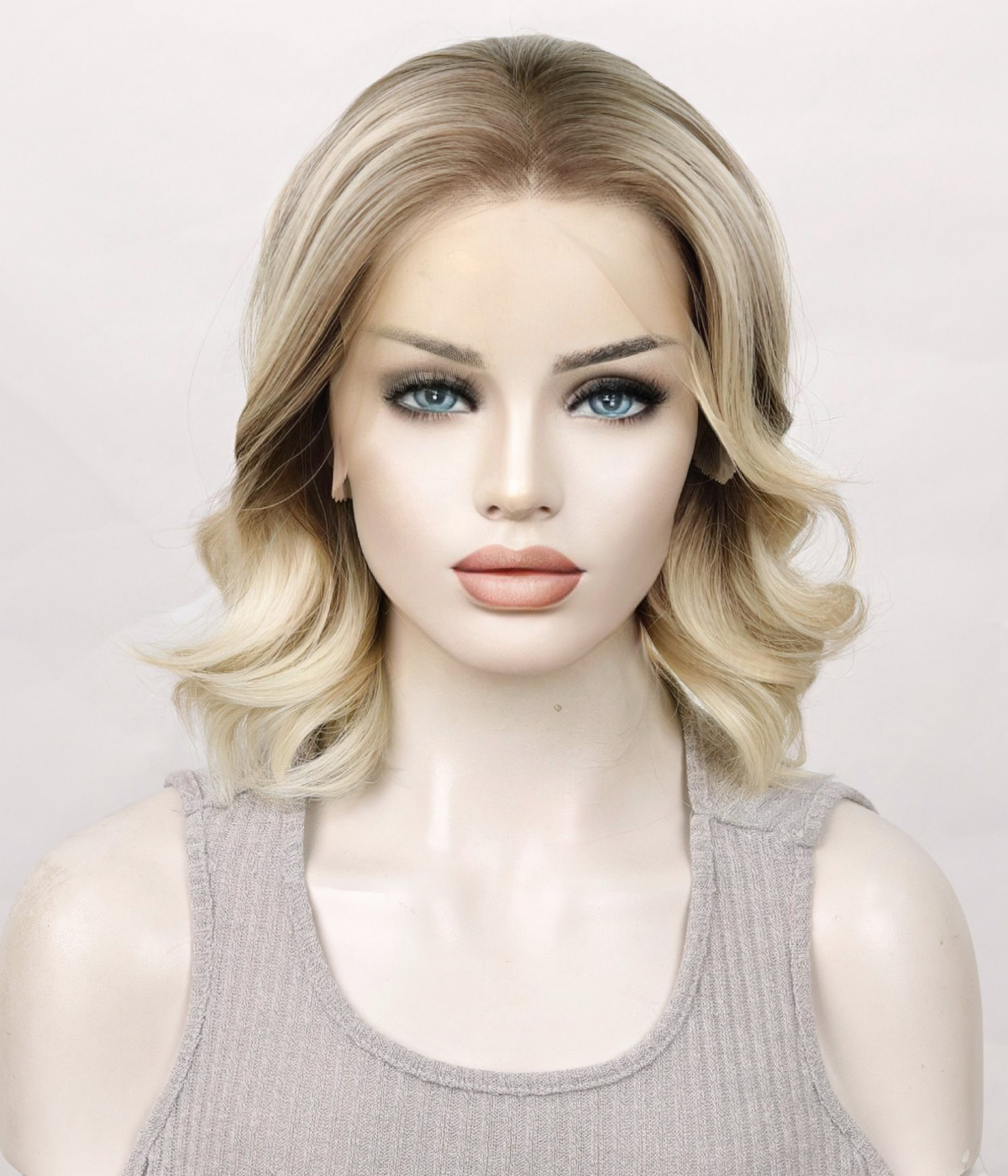 Blonde Wavy Bob Synthetic Lace Front Wig