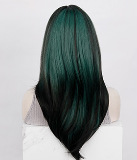 Shadow Forest l Dark Green Ombre Black Long Synthetic Wig